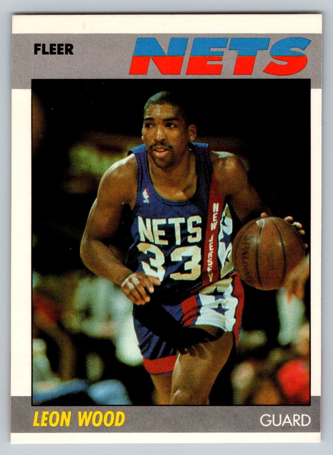 1987-88 Fleer #127 Leon Wood New Jersey Nets