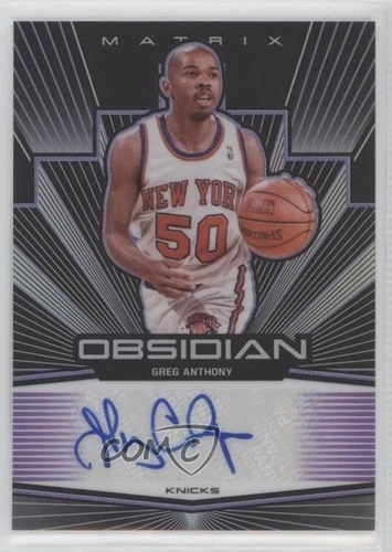 2019 Panini Obsidian Matrix Electric Etch Purple /40 Greg Anthony #MA-GAN Auto