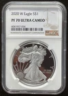 2020-W $1 SILVER AMERICAN EAGLE NGC PF70  :  06487