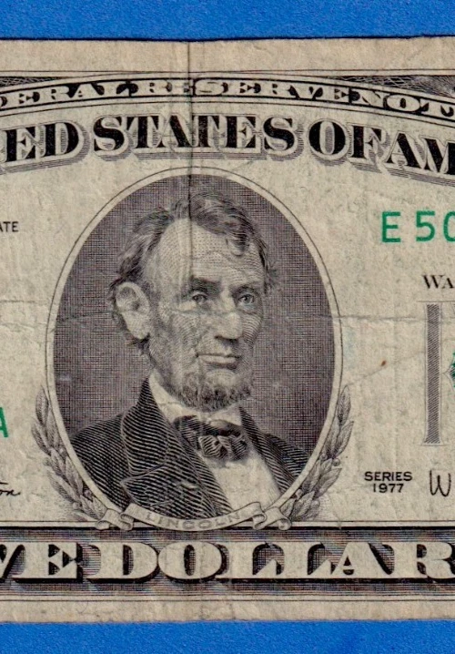 USA $5 1977 P-463a RICHMOND VA Circulated Note E50365611A - Image 3 of 4