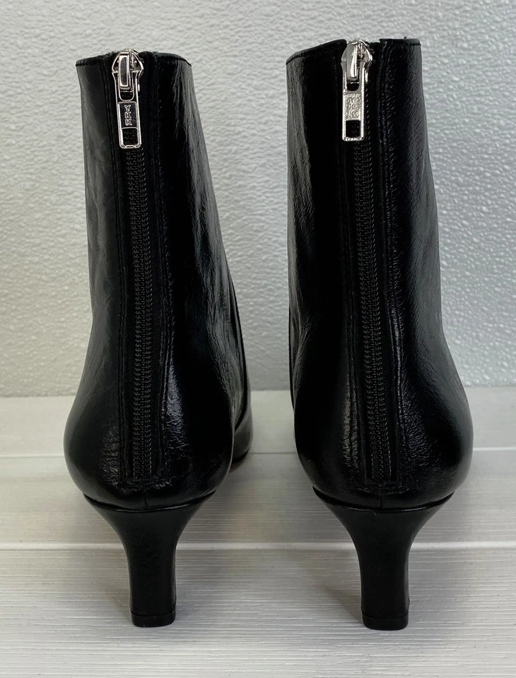 Botín Madewell The Dimes con tacón de gatito para mujer talla 9,5 cuero arrugado negro Foto 2 de 4