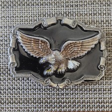 Vintage 1983 The Great American Buckle Co- Eagle Biker Belt Buckle USA
