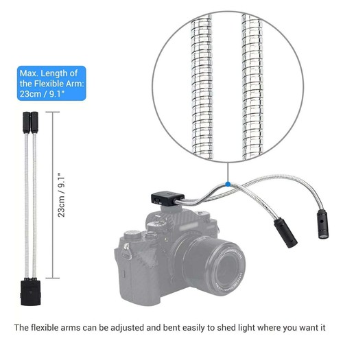 Easy to Mount Macro Arm Light Flexible LED Lamp For Nikon Canon Sony DSLR Camera - Picture 10 of 14