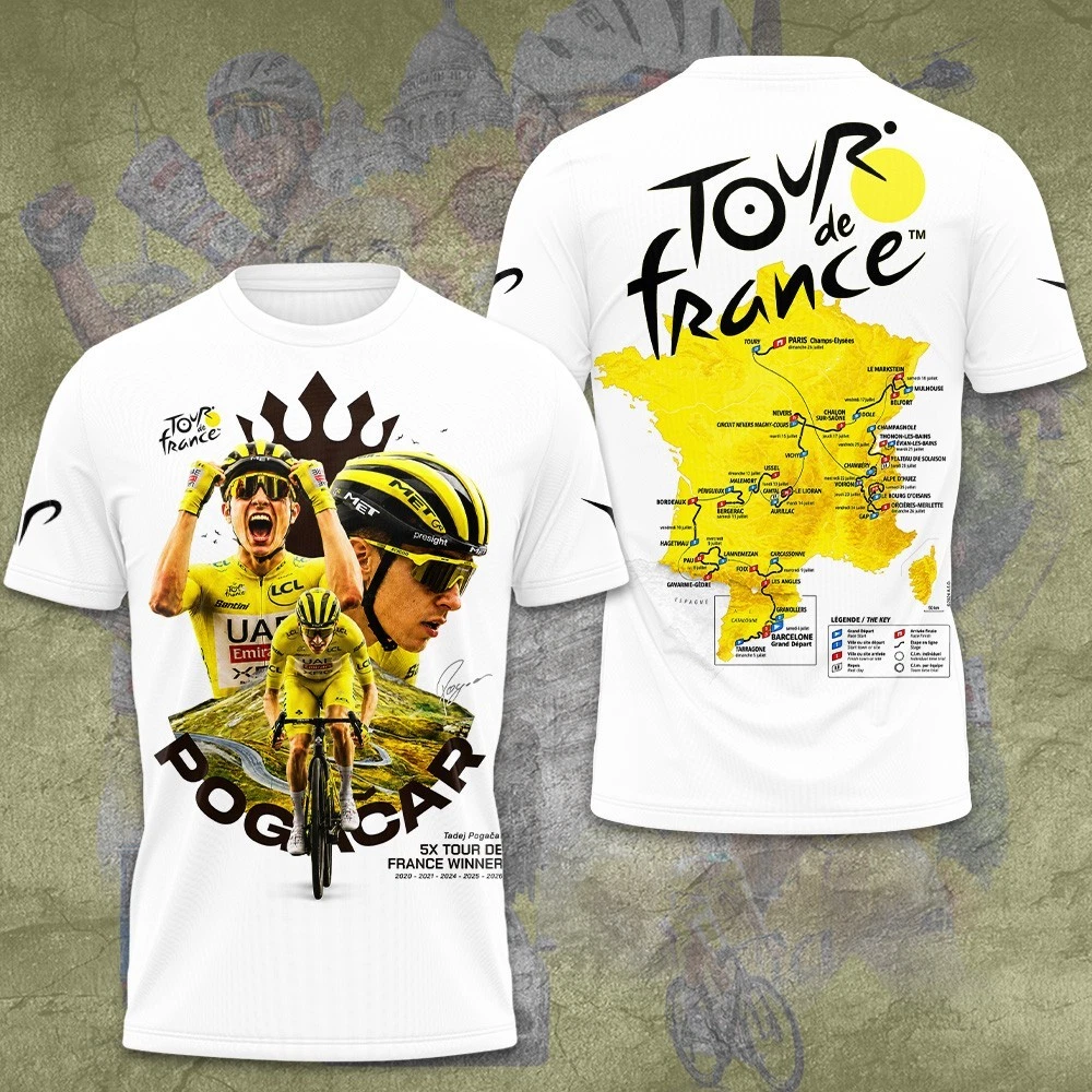 Tadej 2026 Tour de France Winner 3D Apparel Tshirt