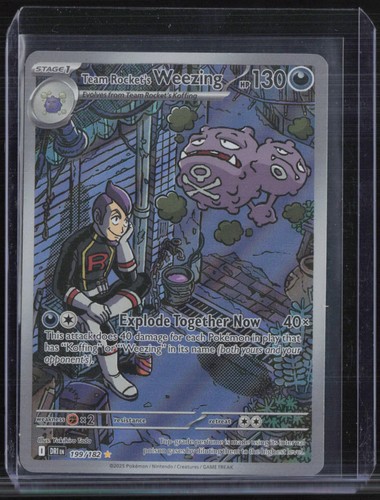 2025 Pokemon Destined Rivals Illustration Rare #199 Team Rocket's Weezing 