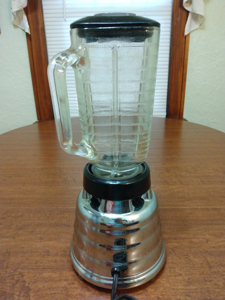 Vintage Oster Osterizer 2 Speed Chrome Beehive Blender Model 449