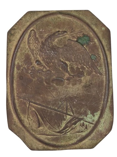 EXCAVATED CIVIL WAR RELIC SHAKO HAT BADGE FROM GRAND ECORE