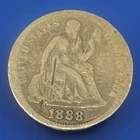 1888-S Seated Liberty Silver Dime 10c 90% Silver San Francisco Mint Worn