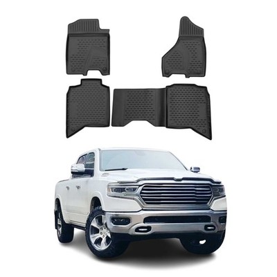 OMAC Floor Mats Liner for Dodge Ram Quad Cab 2500/3500 2019-2024 All-Weather 4x