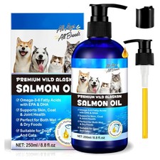 Lachsöl für Hunde & Katzen 250ml - Omega-3-6 Alaska Kaltgepresst