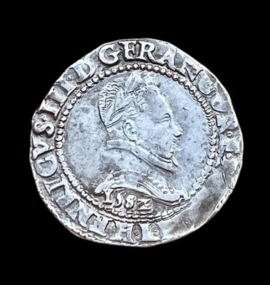 HENRI III Franc au col plat 1582 Bayonne - Photo 1/2
