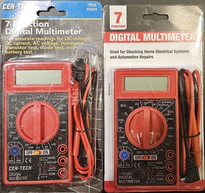 2 New Harbor Freight 7 Function Digital Multimeter 90899 & 63759