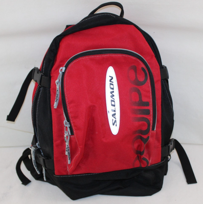 SALOMON スノーボードバッグ 赤黒 VTG Salomon Equipe Red Black Ski Outdoor Hiking Daypack Boot