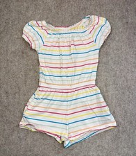 Old Navy Girls XS 5 Striped Romper With Pockets