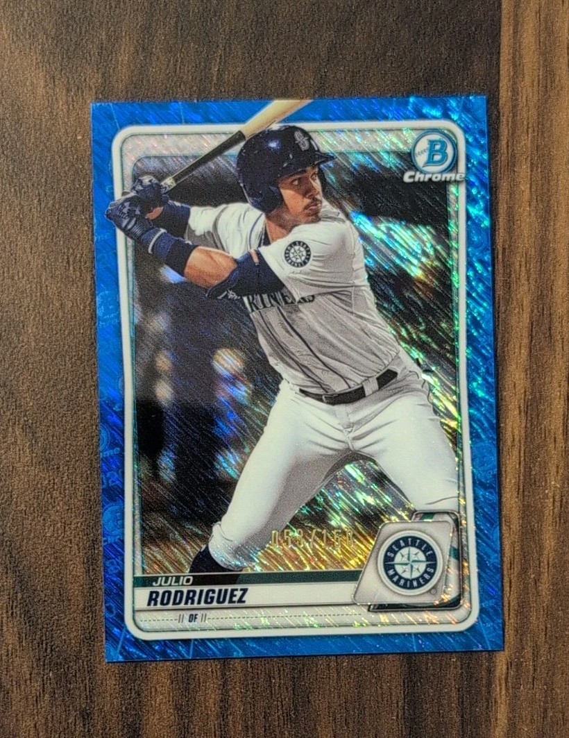 2020 Julio Rodriguez BCP- 19 Bowman Chrome Blue Shimmer 053/150 Prospect