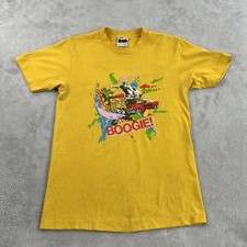 Vtg 80s Morey Boogie Boards Surf T Shirt XL Yellow Single Stitch USA Made 70's