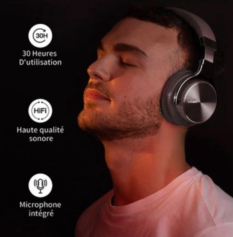 Cowin E7 Pro – Casque Bluetooth avec réduction active du bruit foto 4