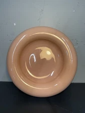 Vtg Haeger Art Pottery Mauve Pink Rolled Edge Round 10 in Catch All Bowl