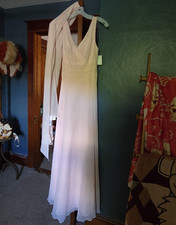 Petal Pink Halter Neck Sleeveless A-Line Full-Length Wedding Dress Gown