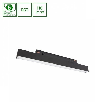 Smarte LED Scheinenleuchte 48V 8W Dimmbar, Zigbee/Hue kompatibel, Schwarz, SHIFT