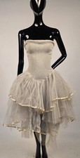 VINTAGE BETSEY JOHNSON PUNK LABEL COCKTAIL DRESS W NET SKIRT AS ACQUIRED
