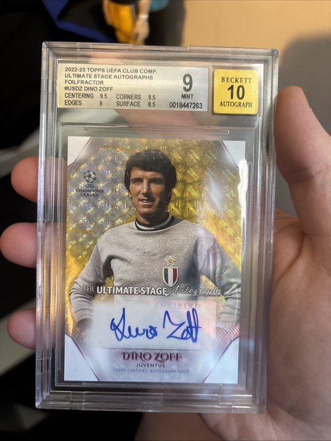Dino Zoff Juventus 2022/23 Topps Ultimate Stage Autograph 1/1 Beckett 9 Auto 10
