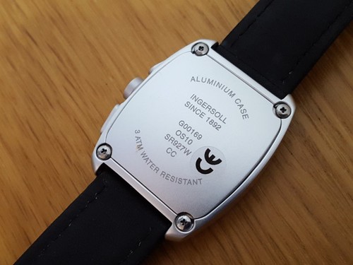 Mens Ingersoll Quartz Aluminium Case Black Face Chrono Retro Style Watch NEW - Picture 8 of 11