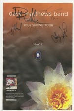 Dave Matthews Band autographed concert poster 2002 Stefan Lessard, Boyd Tinsley