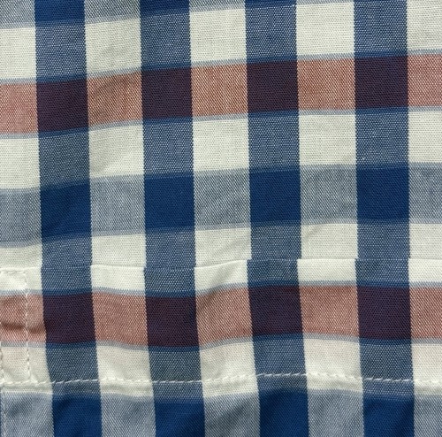 Camisa Brooks Brothers Regent Para Hombre L Manga Corta Con Botones Azul Rojo Cuadros - Imagen 5 de 7
