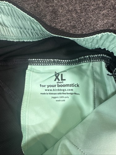 Birddogs Men Black Boom For Your Boomstick Zip Pocket Jogger Liner Golf XL New - Picture 3 of 8