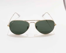 Ray-Ban RB3025 AVIATOR CLASSIC W3234 Polished Arista Gold Frame Green Lens 55mm