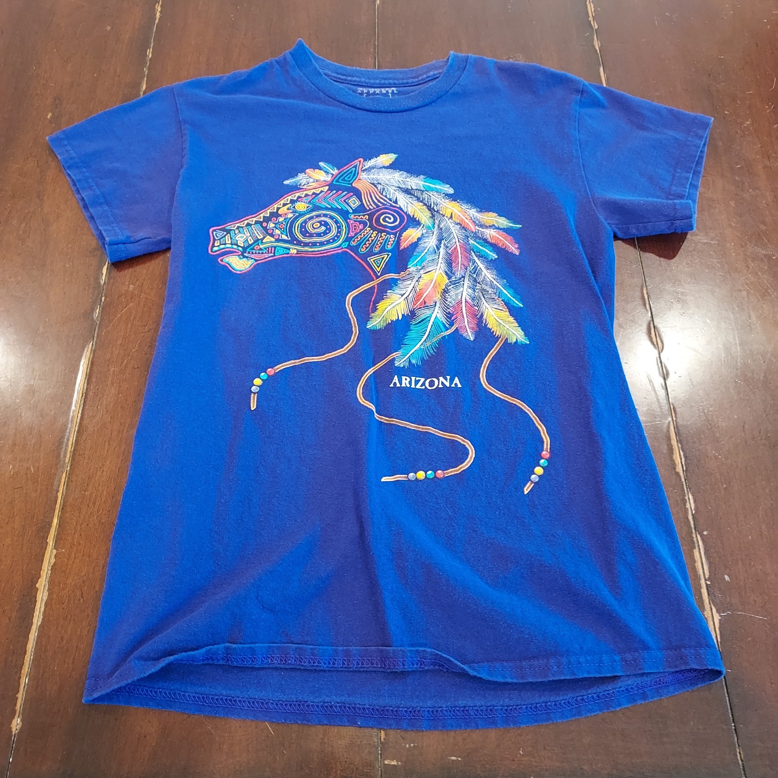 T shirt Arizona Horse Pony grafica nativi americani adulto piccola viola