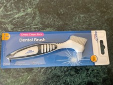 Equate Deep Clean Pick Denture Brush White Black - NEW