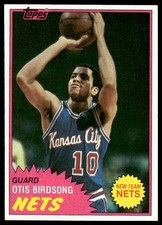 1981-82 Topps #17 Otis Birdsong New Jersey Nets