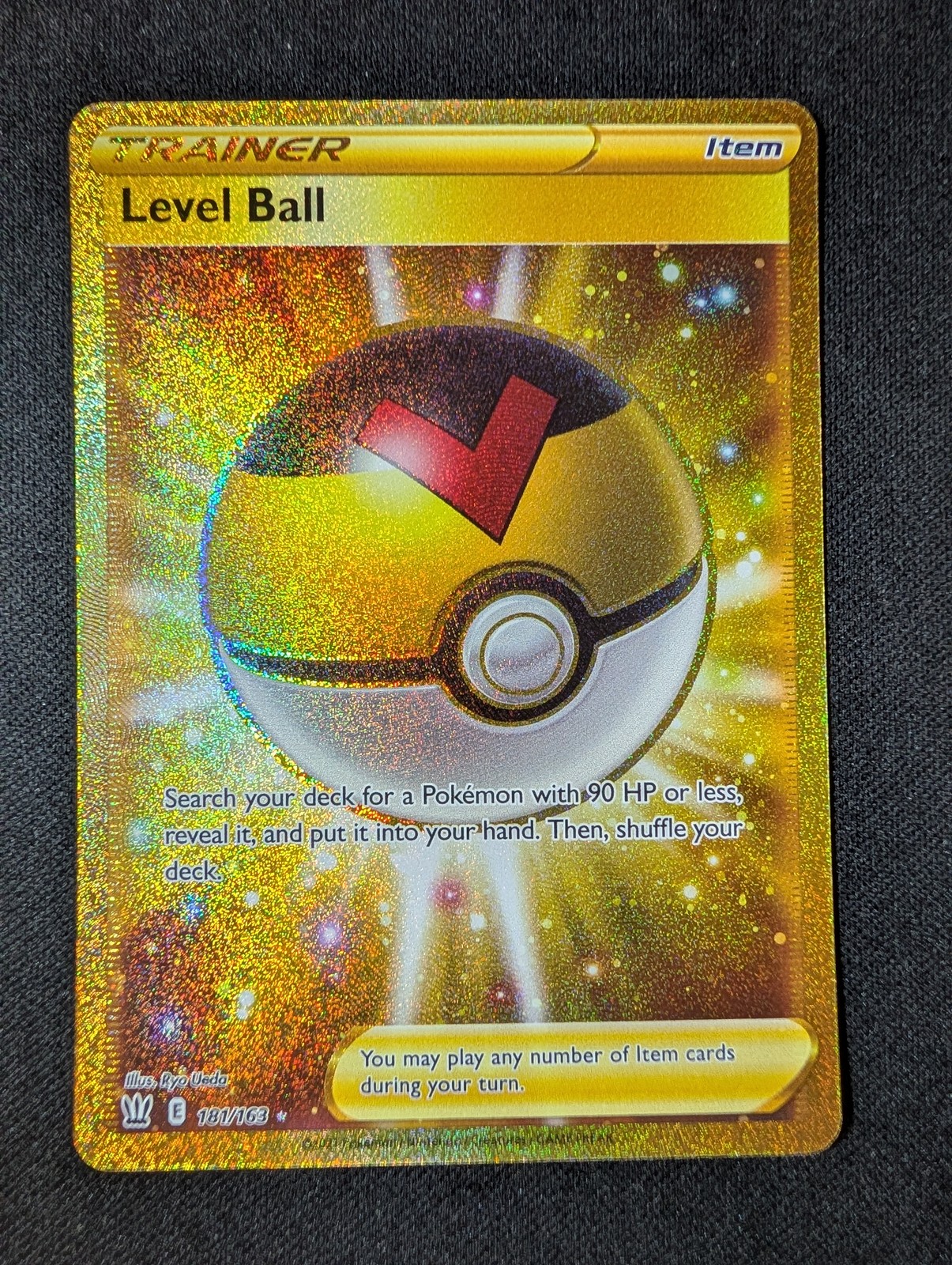 Pokemon TCG Level Ball 181/163 Battle Styles Secret Rare Gold Trainer NM