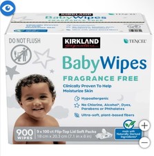 Kirkland Signature Baby Wipes 900 Count Fragrance Free 9 Packs NEW Sealed
