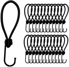 25x Spann-Gummi 18cm, Expander mit 5mm Haken, Universelles Elastikband für Plane