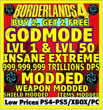 🔥BORDERLANDS 4✨WEAPONS MODDED LEVEL 1 ONE GEAR MODDED ✴️ GODMODE ✅PC-PS-XBOX✨UP