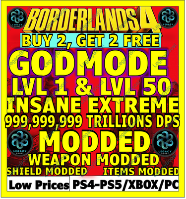 #ad 🔥BORDERLANDS 4✨WEAPONS MODDED LEVEL 1 ONE GEAR MODDED ✴️ GODMODE ✅PC PS XBOX✨UP $30.00