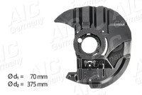 Spritzblech Bremsscheibe Aic 56984 Aluminium FüR Bmw 3Er E46 Touring Z4 Roadster