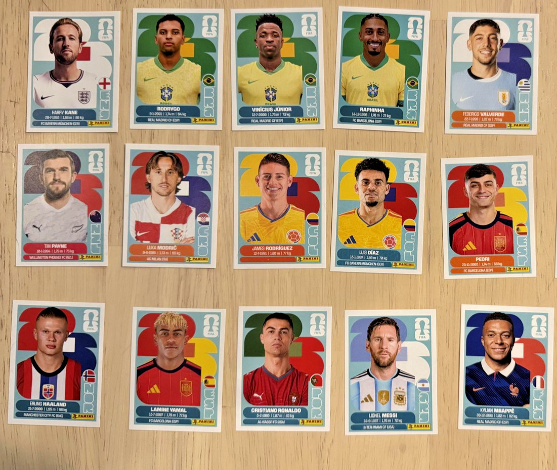 2026 Panini FIFA World Cup Stickers - YOU PICK - BEL#1 - NOR#20 - GROUP G H I