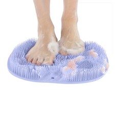 2PCS Silicone Shower Foot Massage Mat Non-Slip Suction Cup Back Scrubber Spa