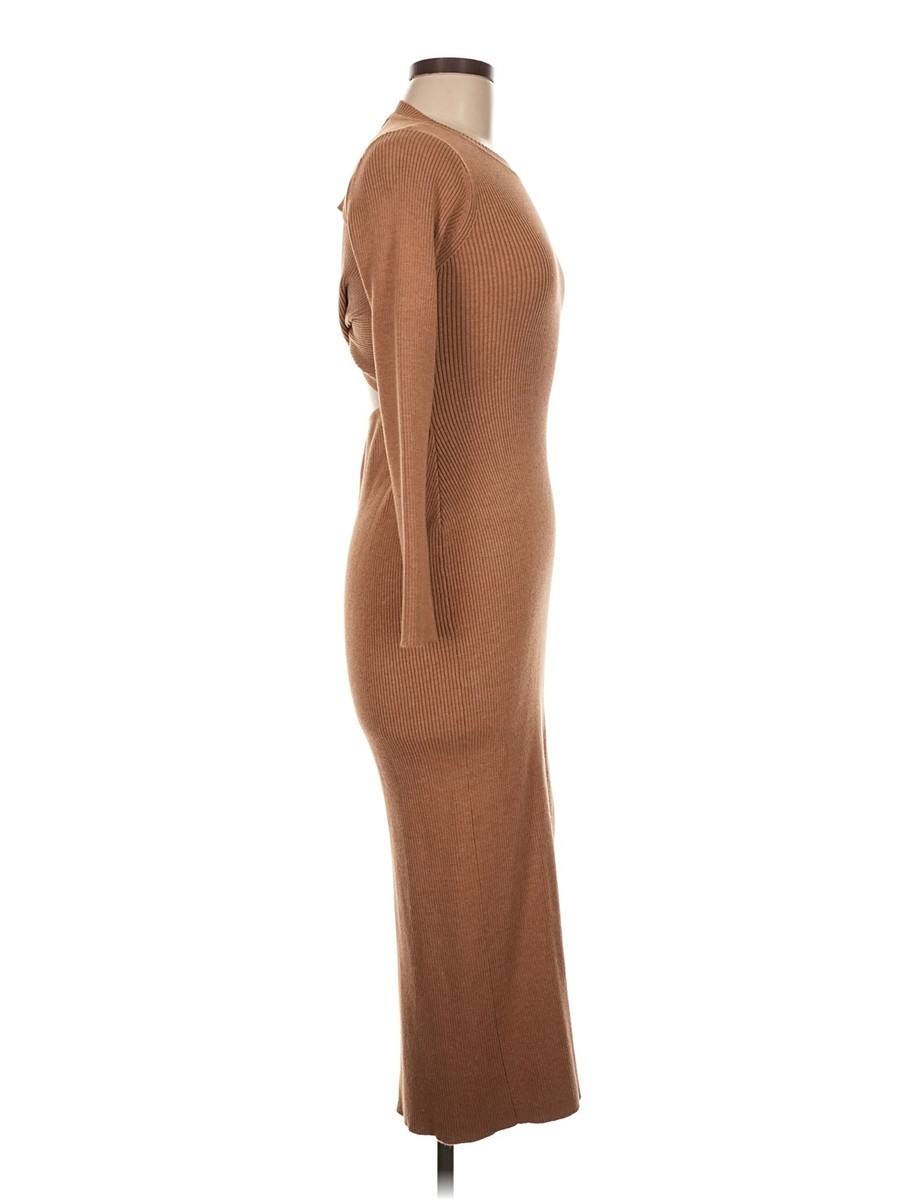 Lush Women Brown Casual Dress M View 3