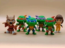 2023 Viacom Lot of 6 TMNT Funko Mini Figures - Turtles Set Splinter & April 