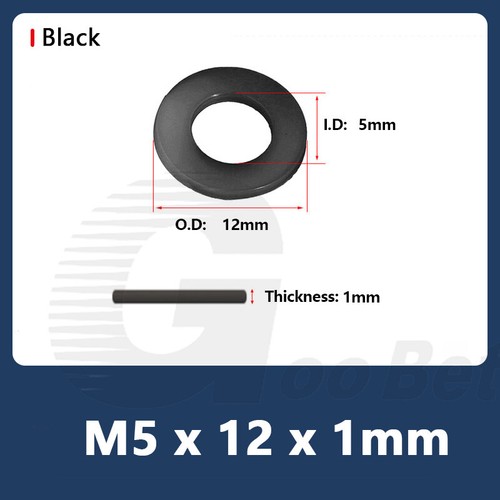 Nylon PP Plastic Flat Washers Form A Gaskets M2 M3 M4 M5 M6 M8 M10 M12 M14 - M24 - Picture 85 of 124