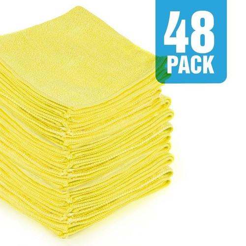 Microfiber Cleaning Cloths 48-Pack Quick Dry Reusable Multi-Surface Wipes New - Picture 3 of 8