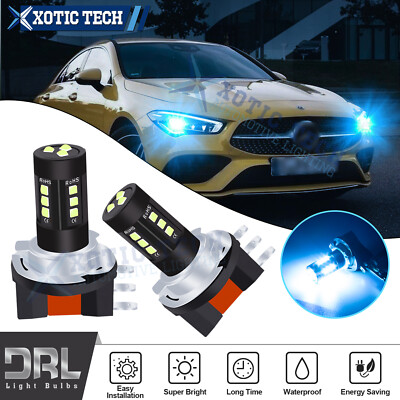 CANBUS H15 6000K White 2 Bulbs Head Light DRL Daytime High Beam Lamp