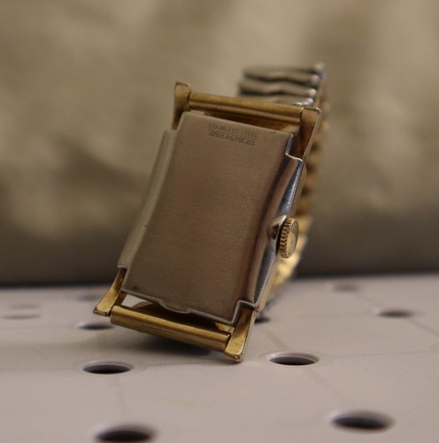 Reloj De Colección Original Elgin 711 Cuerda Manual 19j Oro Laminado 10K Funciona con Banda GF - Imagen 3 de 4