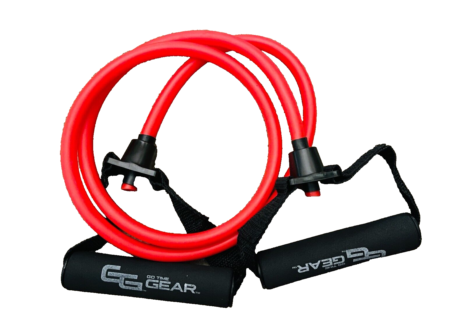 Go Time Gear RED Fitness Training/Yoga RESISTANCE BAND with HANDLES