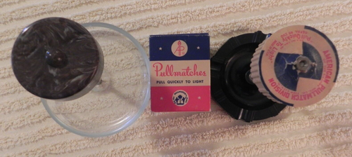 Vintage Art Deco American PullMatch Corp Bakelit Aschenbecher Piqua Ohio USA PLUS EXTRAS